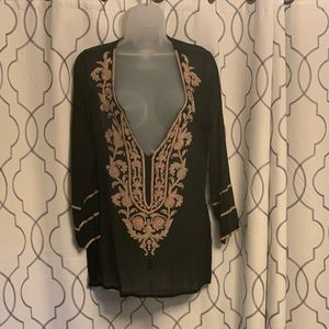 Ella Moss sz Small Black Tunic Cover Up